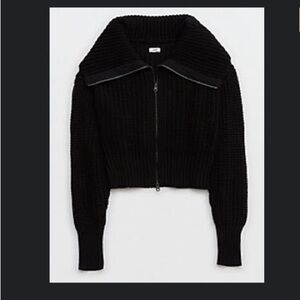NWT- AERIE double zip -Size small- black